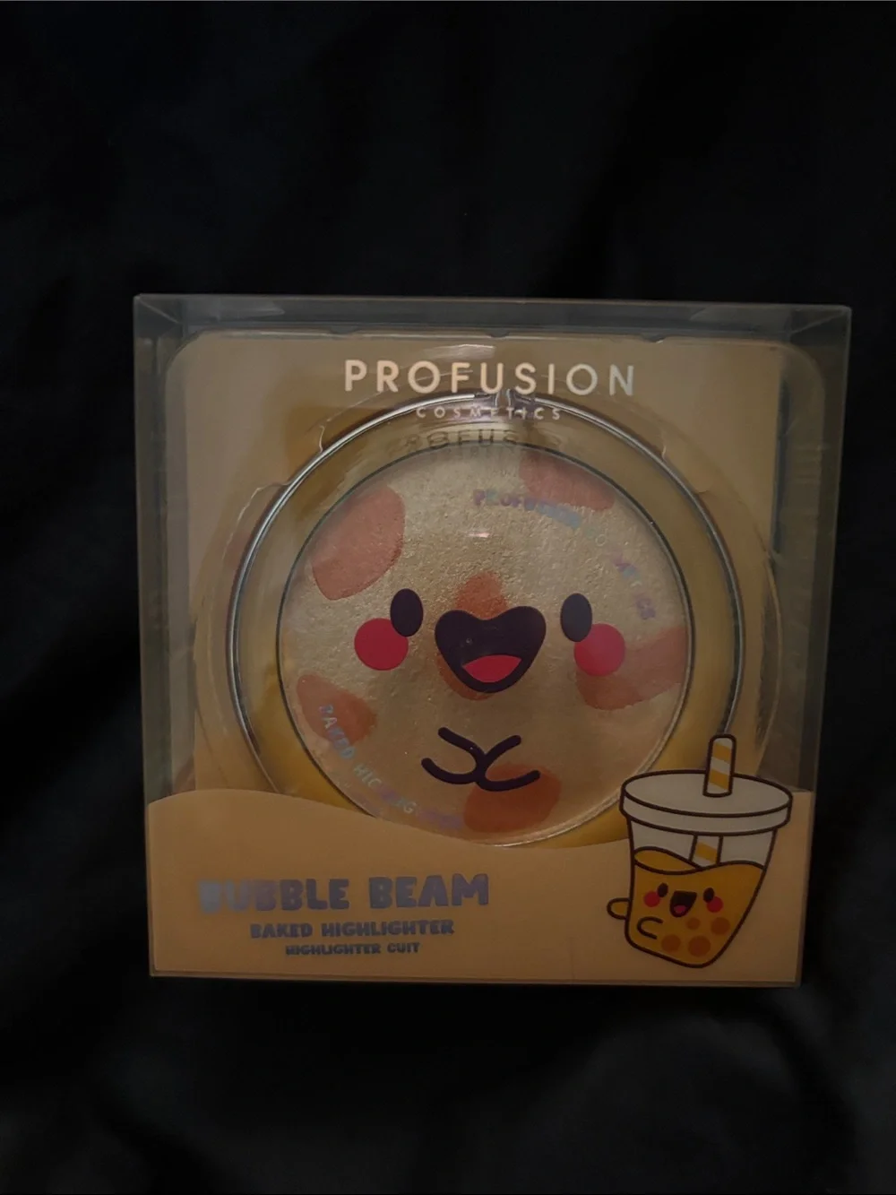 Profusion Cosmetics Bubble Beam Baked Highlighter - Gold with Pink Accents